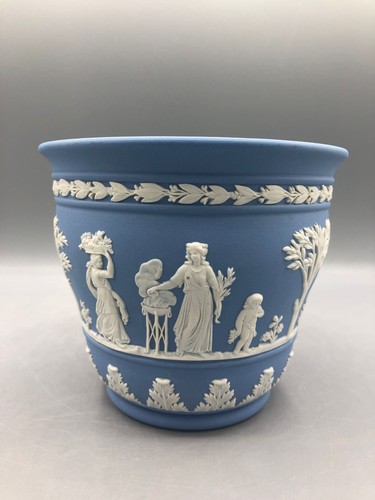 Wedgwood blue jasperware plant - wedgwood,