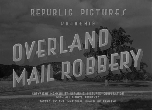 Overland mail robbery - overland,