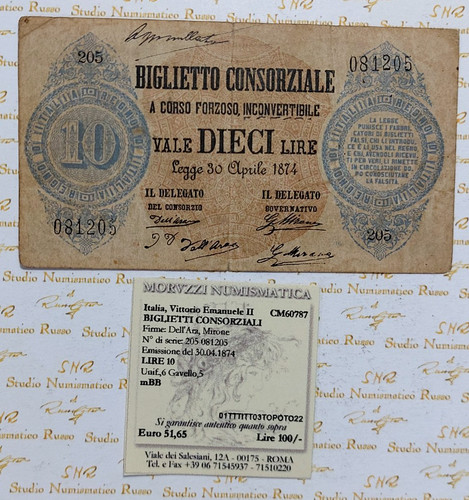 Biglietto consorziale 10 - consorziale,