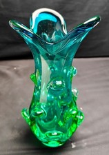 Murano - Vaso Vetro Verde/Azzurro - Anni '60