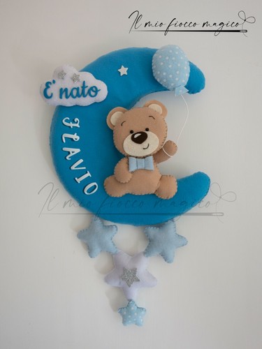 Fiocco nascita bimbo - , orsetto