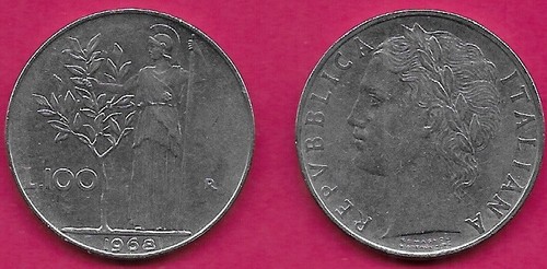 Italia 100 lire - italia, dea