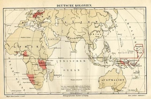 Antica mappa 1898 - mappa, colonie