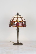 Lampada Abatjour Vetro TIFFANY base LIBERTY in Ottone made in italy arredo casa