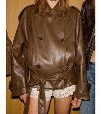 Zara TRENCH CORTO ECOPELLE