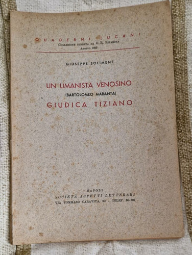 Umanista venosino - un,