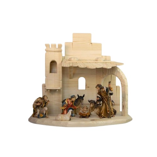 Presepe legno con capanna - legno,