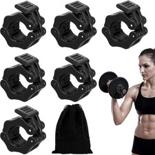6 Pz Morsetti a Molla per Bilanciere Palestra, 30Mm Clip a Molla per Manubri, Co
