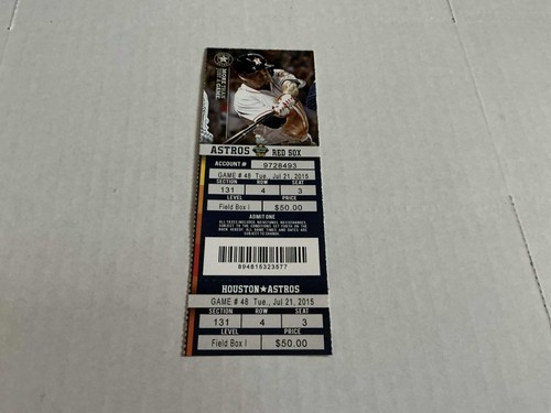 Biglietto astros 2015 stub - biglietto,