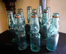 Vintage Bottiglia  CODD Gassosa con Pallina Società Vetraia in vetro anni 40