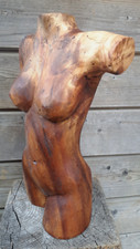 35 cm legno teak donna torso