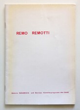 Remo Remotti Galeria Paramedia und Berliner Kunstlerprogramm des DAAD 1972