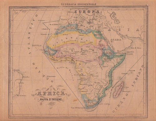Africa carta geografica - carta,