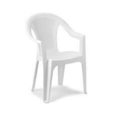 SEDIA POLTRONA ISCHIA DA ESTERNO GIARDINO IN POLIPROPILENE EFFETTO RATTAN