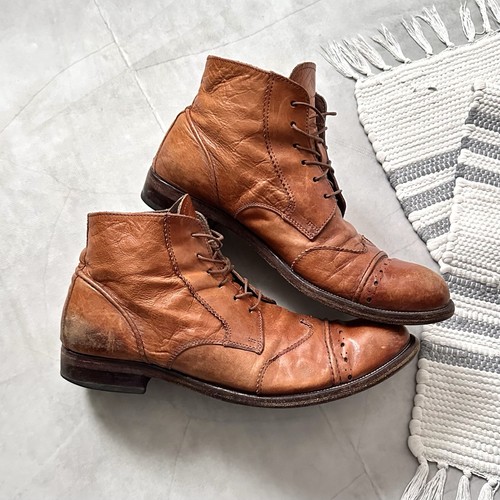Stivali stringati moma brogue - stivali,