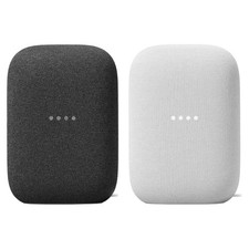 Confezione 2 Altoparlanti Stereo Smart Audio Google Nest Assistente Vocale Gesso Antracite
