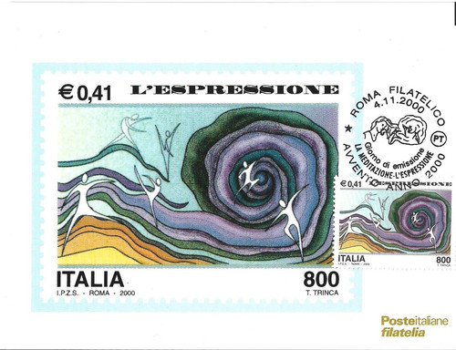 Cartolina filatelica 2000 - cartolina,