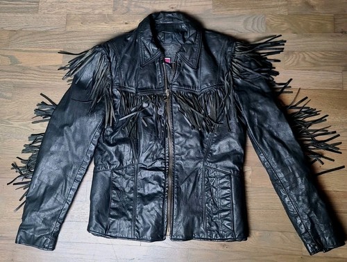 Giacca pelle con frange - pelle,