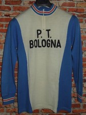 EROICA MAGLIA SHIRT MAILLOT BICI CICLISMO VINTAGE 70'S BOLOGNA 50% LANA RICAMATA