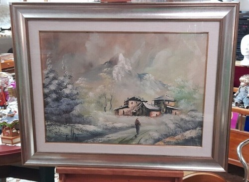 Quadro dipinto olio paesaggio - quadro, "paesaggio
