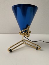 Lampada da Tavolo Rinnovel By Ettore Sottsass In Alluminio Anodizzato Blu 60s