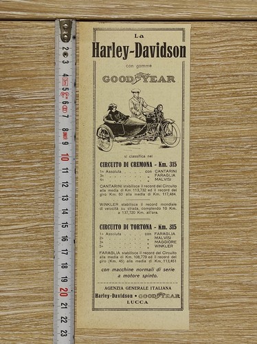 Antica pubblicità 1923 moto