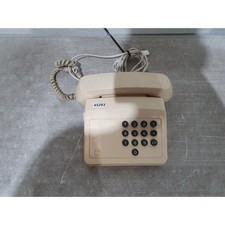 Telefono vintage British Telecom Tribune con cavo tono bianco chiamante suono chiaro
