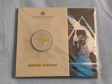 Moneta colorata 2025 Freddie Mercury edizione limitata £5 non circolata Royal Mint