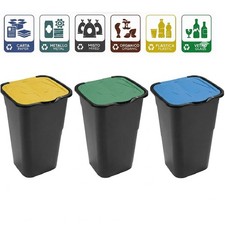 Set 3 Pattumiere contenitori