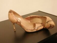 SCARPA DONNA SERGIO ROSSI DECOLLETE IN VERO PITONE TG.35 USATE MA INDOSSATE POCO