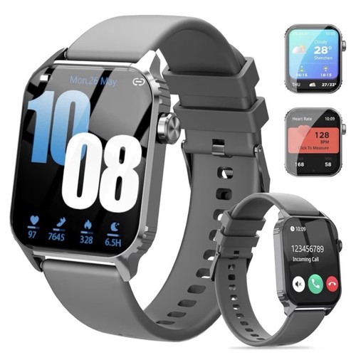 Smartwatch with gray band - smartwatch,