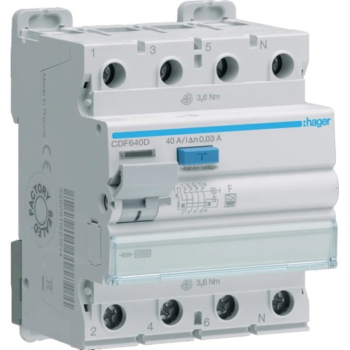 Hager cdf640d rccb - hager,