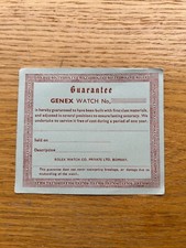 Genex Rolex Bombay 1930/1940