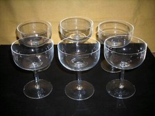 6 BICCHIERI IN VETRO COPPA MACEDONIA/GELATO VINTAGE