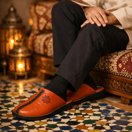 Pantofole pelle uomo - pantofole, donna