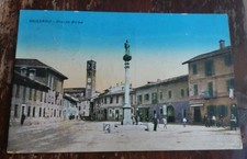 CARTOLINA D'EPOCA PROVINCIA MONZA BRIANZA GIUSSANO PIAZZA ROMA ANIMATA 1935 