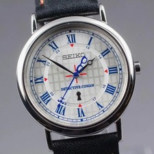 Nuovo orologio al quarzo Batt[N MINT]Box SEIKO Detective Conan Edogawa 7N01-H...