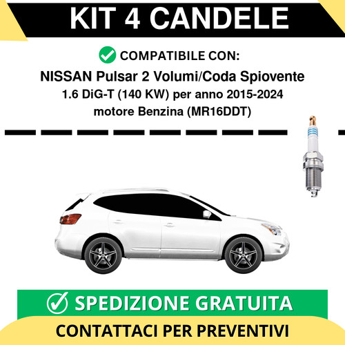 Kit candele per nissan - kit, 4