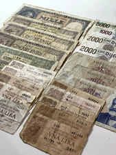 Collezione - Lotto 23 Banconote 1-2-5-50-500-1000 Lire Storiche 1943 1944 1947 