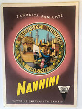 Cartolina Pubblicitaria Fabbrica Panforte Nannini Siena specialità  c9