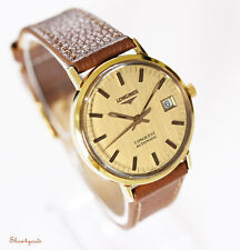 Longines Conquest Automatic Date Ref 1569-1 placcato oro anno 1974 Revisionato