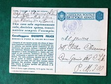 1943 cart. f.a. medaglia oro cavall. giuseppe felice per biancone genio p.m. 300