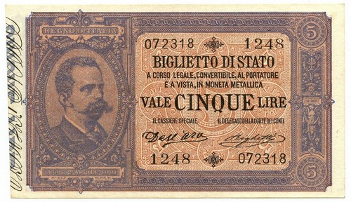 Lire biglietto stato - lire,