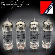 EL84 ( 6BQ5 ) SOVTEK Halo Getter Matched Quad Vacuum Tubes MADE IN RUSSIA NUOVE