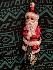 Radko CYCLE SANTA Ornament