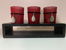 Portacandele orientale antico con pendente in giada – Cina anni 60