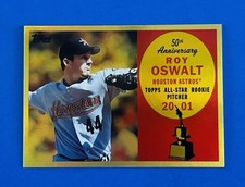 2008 Topps Roy Oswalt 50th Anniversary All-Star Gold Parallel Card #AR39; #d /99