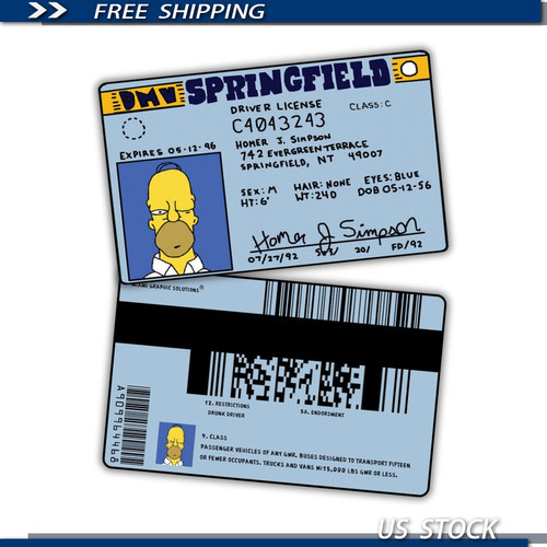 Funny plastic simpsons license - plastic,