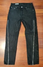 Pantaloni neri ZARA con zip - Stile unico, difetto lavaggio