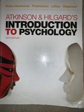 Atkinson & Hilgard’s Introduction Psychology by Nolen-Hoeksema 15th ED-2009 S/C